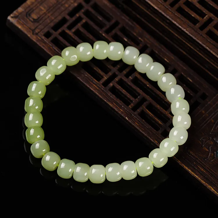 Execute The Blessing Hetian Jade Bracelets Yellow Jade Unisex-2