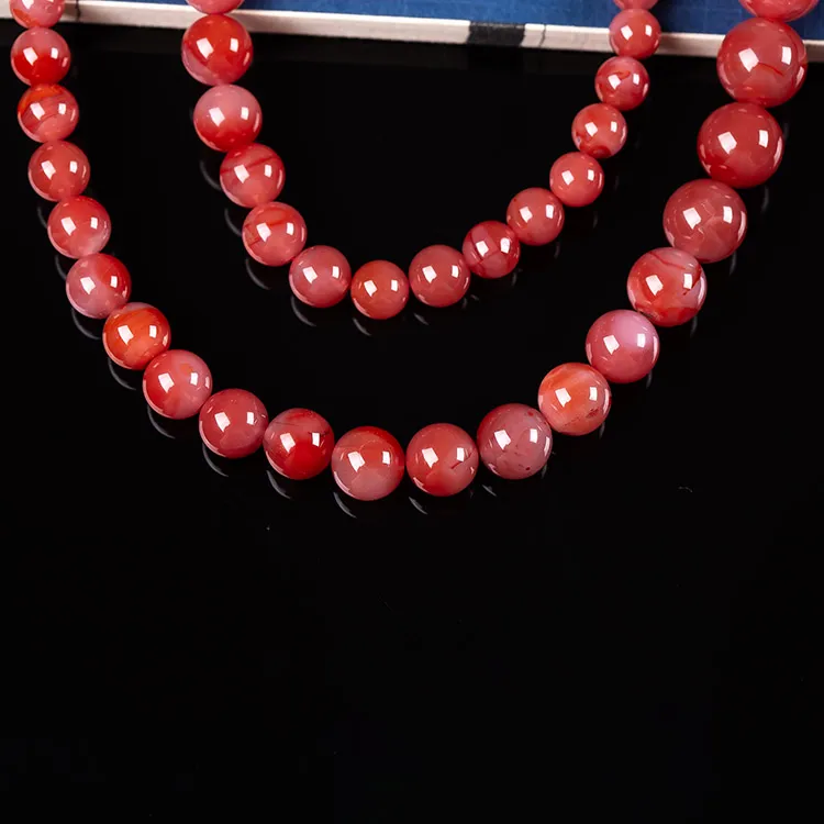 Execute The Blessing South Red Agate Necklaces Unisex-2
