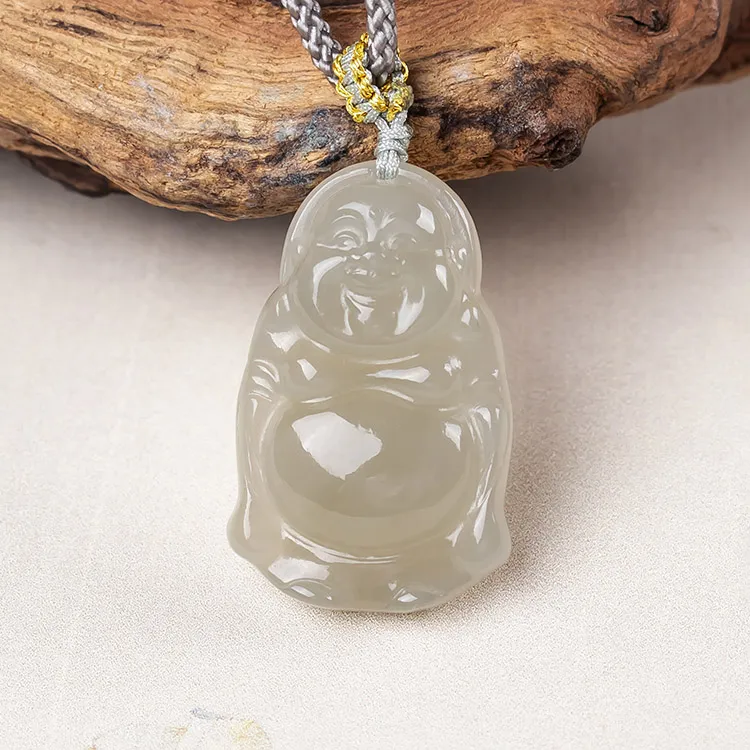 Execute The Blessing Hetian Jade Pendants Smoky Purple Unisex-1