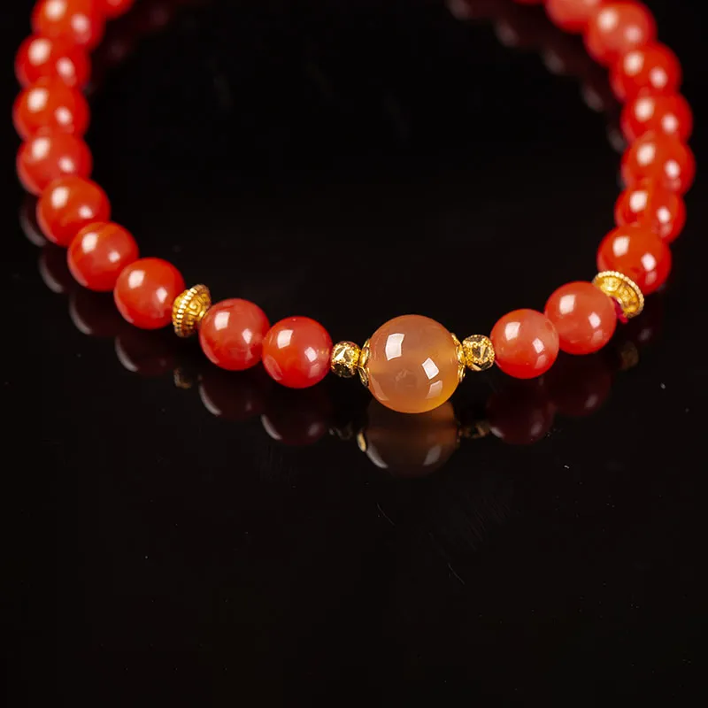 Execute The Blessing Southern Red Agate Bracelets Unisex-4