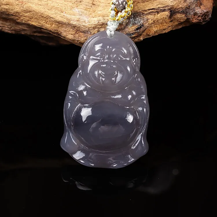 Execute The Blessing Hetian Jade Pendants Smoky Purple Unisex-4
