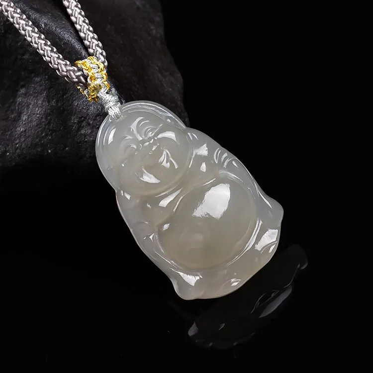 Execute The Blessing Hetian Jade Pendants Smoky Purple Unisex-4