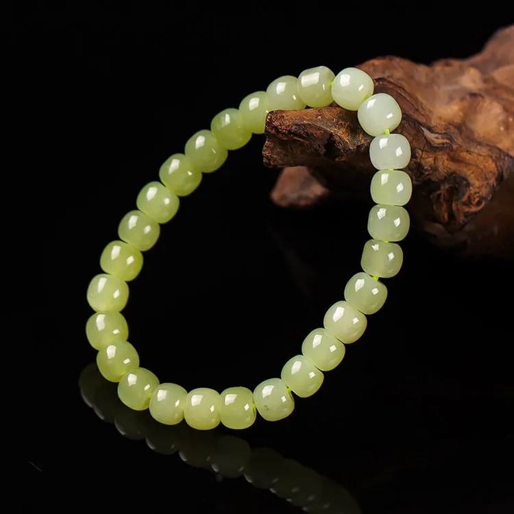Execute The Blessing Hetian Jade Bracelets Yellow Jade Unisex-4