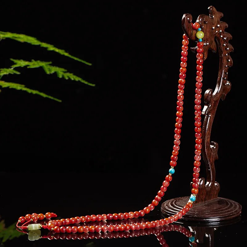 Execute The Blessing Southern Red Agate Necklaces Unisex-2