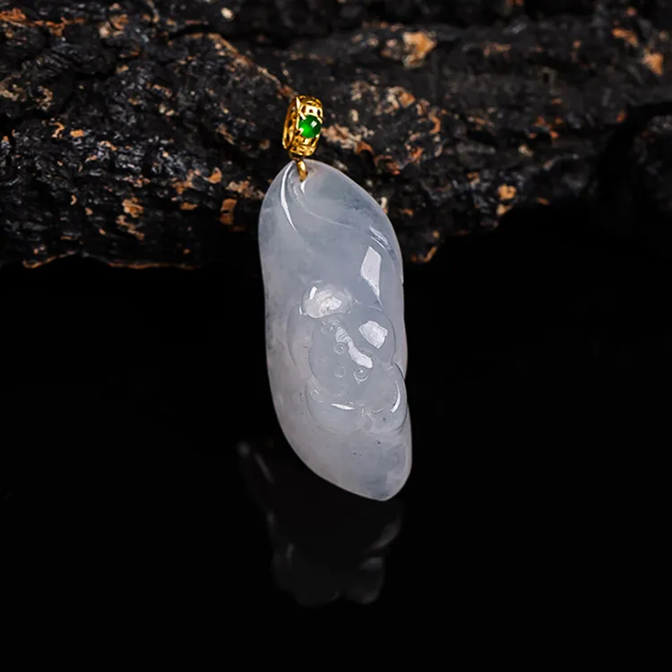 Execute The Blessing Ice Type Jadeite Pendants Unisex-1