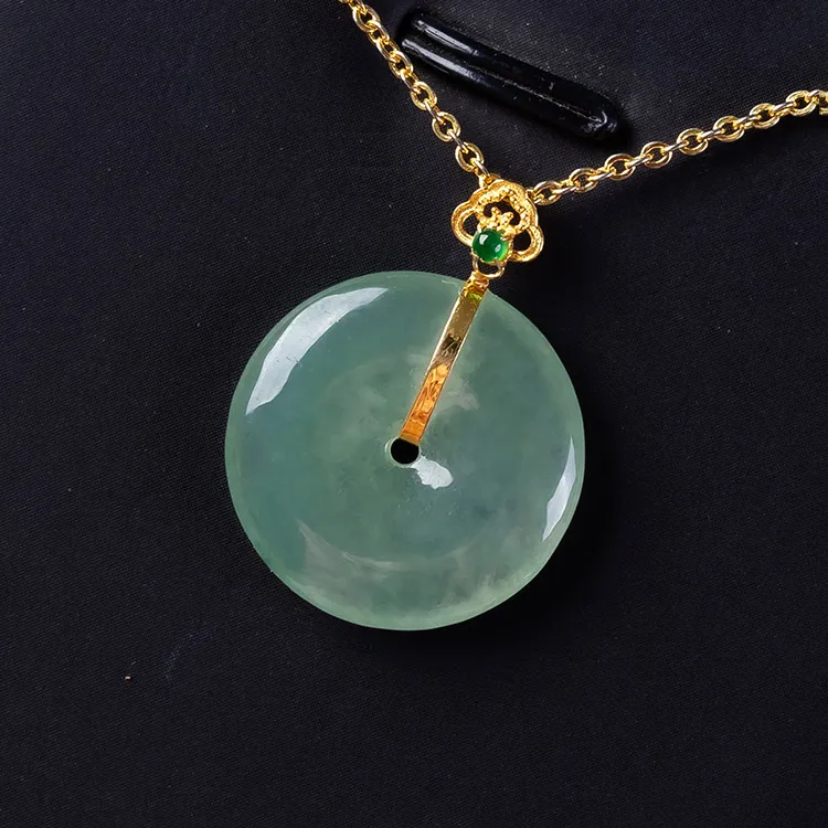 Execute The Blessing Ice Type Jadeite Pendants Unisex-1