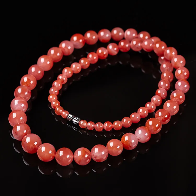 Execute The Blessing South Red Agate Necklaces Unisex-1