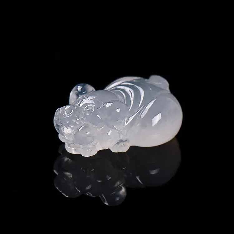 Execute The Blessing Ice Type Jadeite Pendants Unisex-4
