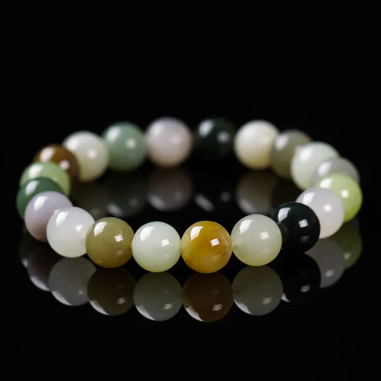 Execute The Blessing Hetian Jade Bracelets White Jade/Pale Greenish White Jade Unisex-4