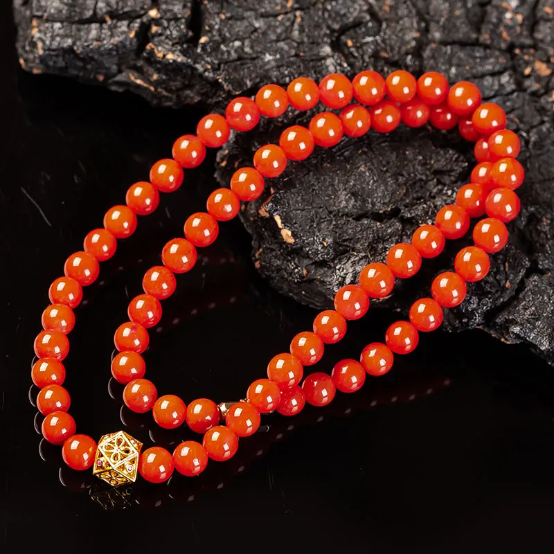 Execute The Blessing Southern Red Agate Necklaces Unisex-2