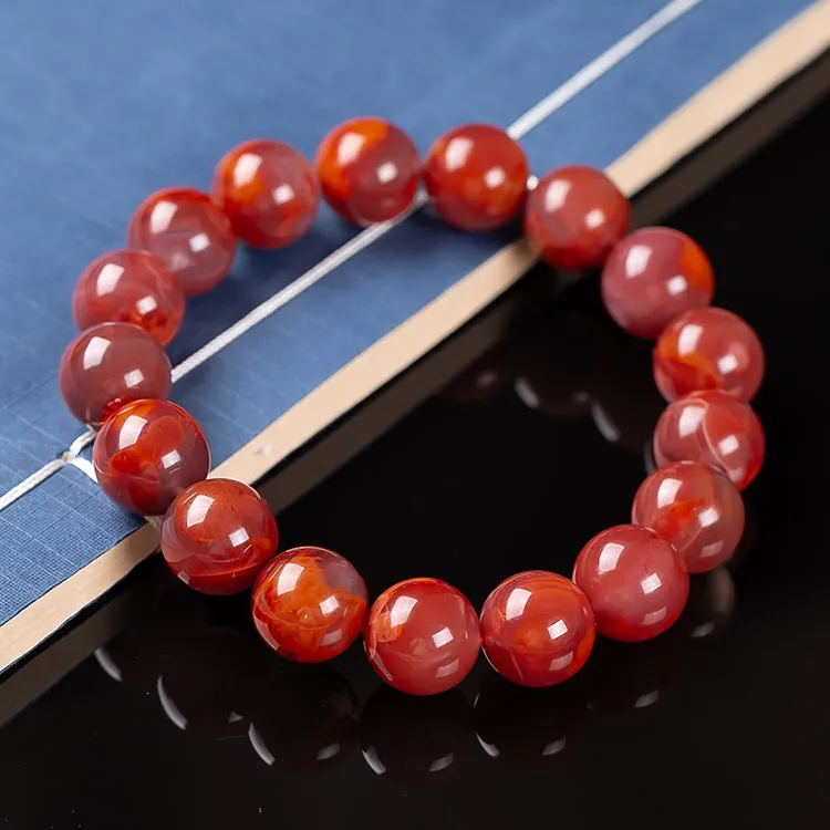 Execute The Blessing Southern Red Agate Fine Jade Bracelets Unisex-2