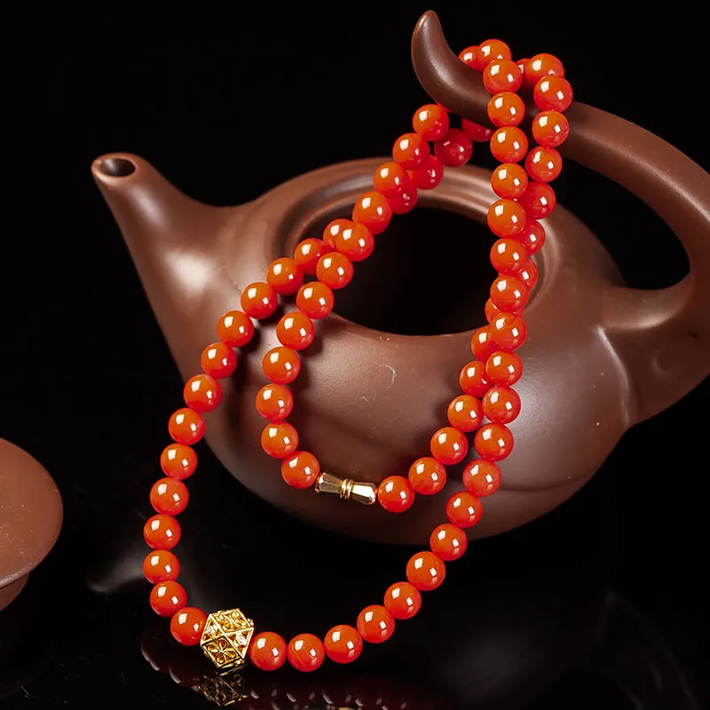 Execute The Blessing Southern Red Agate Necklaces Unisex-1