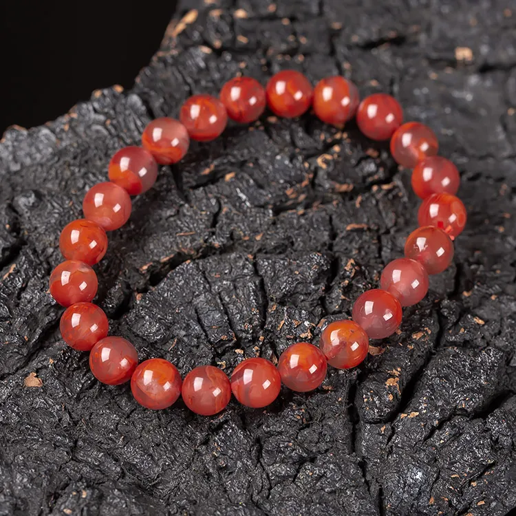 Execute The Blessing Southern Red Agate Fine Jade Bracelets Unisex-2