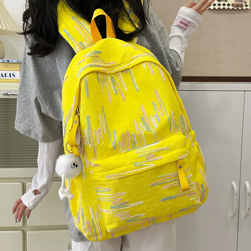 PAIBLOKS Polyester Cotton Blend Backpack Unisex Multicolor-1