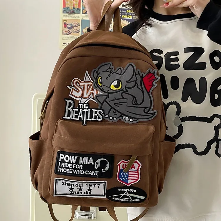PAIBLOKS Canvas Backpack Regular Unisex Multicolor-1