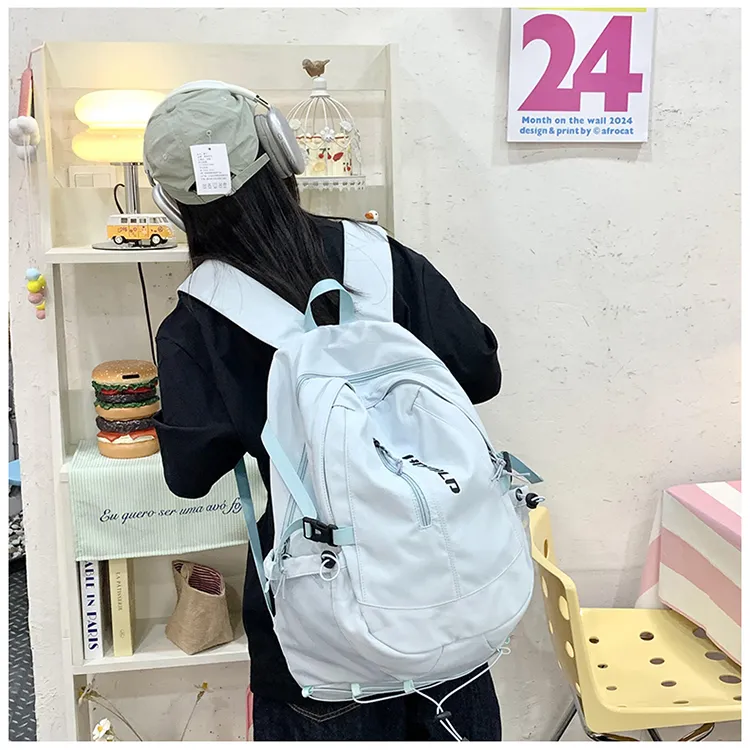 PAIBLOKS Nylon Backpack Regular Unisex Multicolor-14