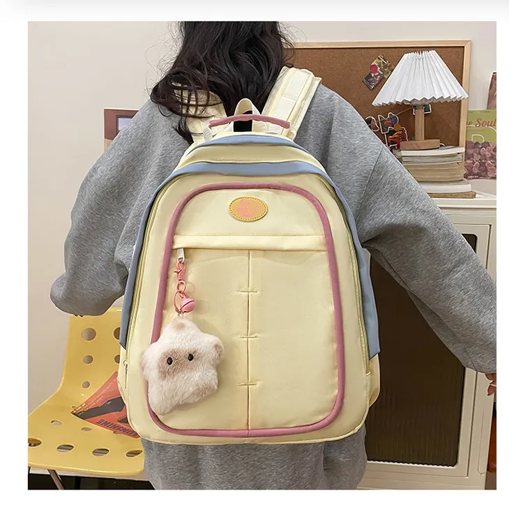 PAIBLOKS Nylon One Shoulder Portable Backpack Unisex Multicolor-1