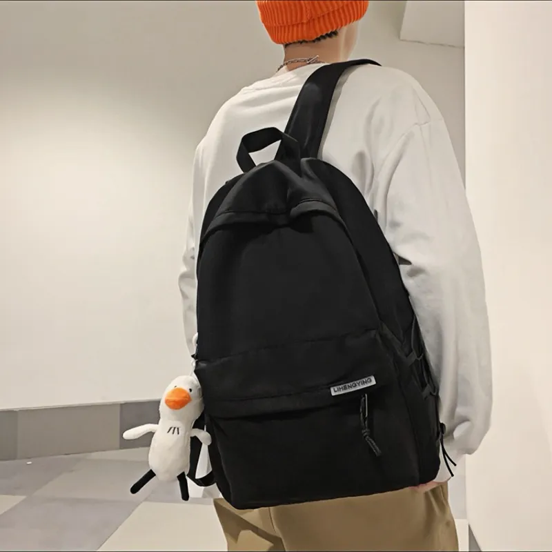 PAIBLOKS Nylon Backpack Regular Men's Black/White-1