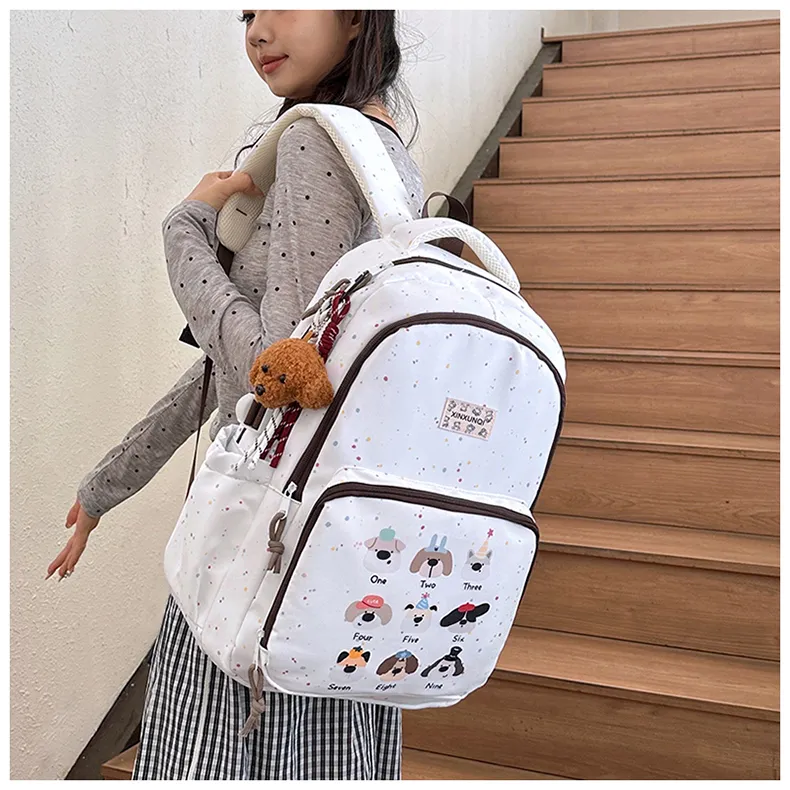 PAIBLOKS Nylon Backpack Regular Unisex Multicolor-2