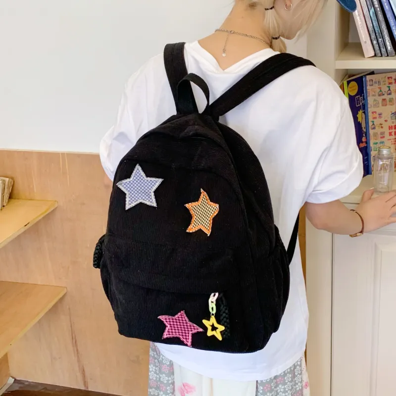 PAIBLOKS Fabric Backpack Large Size Women's Multicolor-12