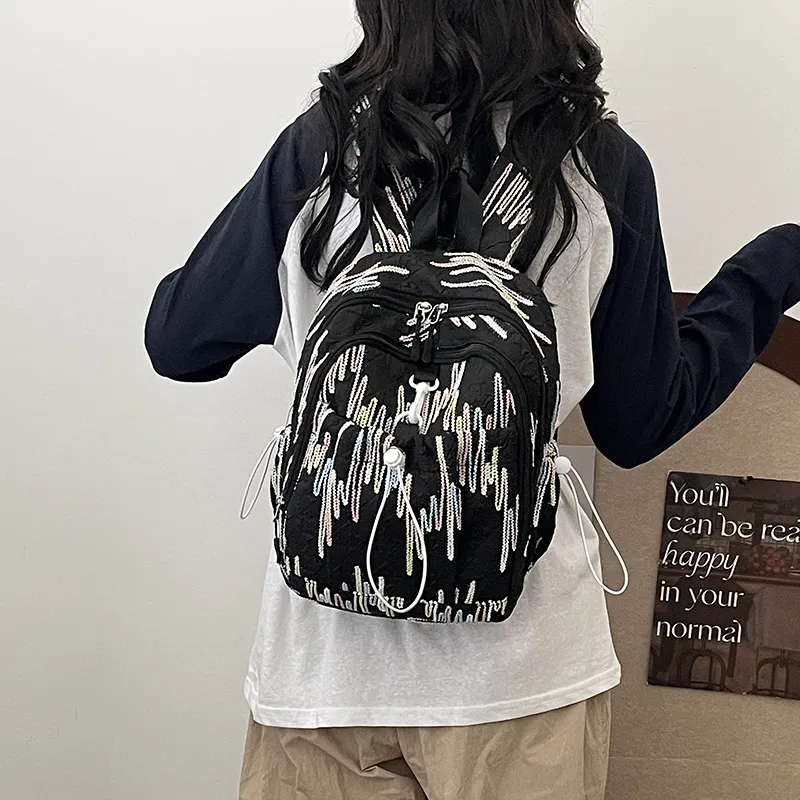 PAIBLOKS Canvas Backpack Women's Multicolor-15