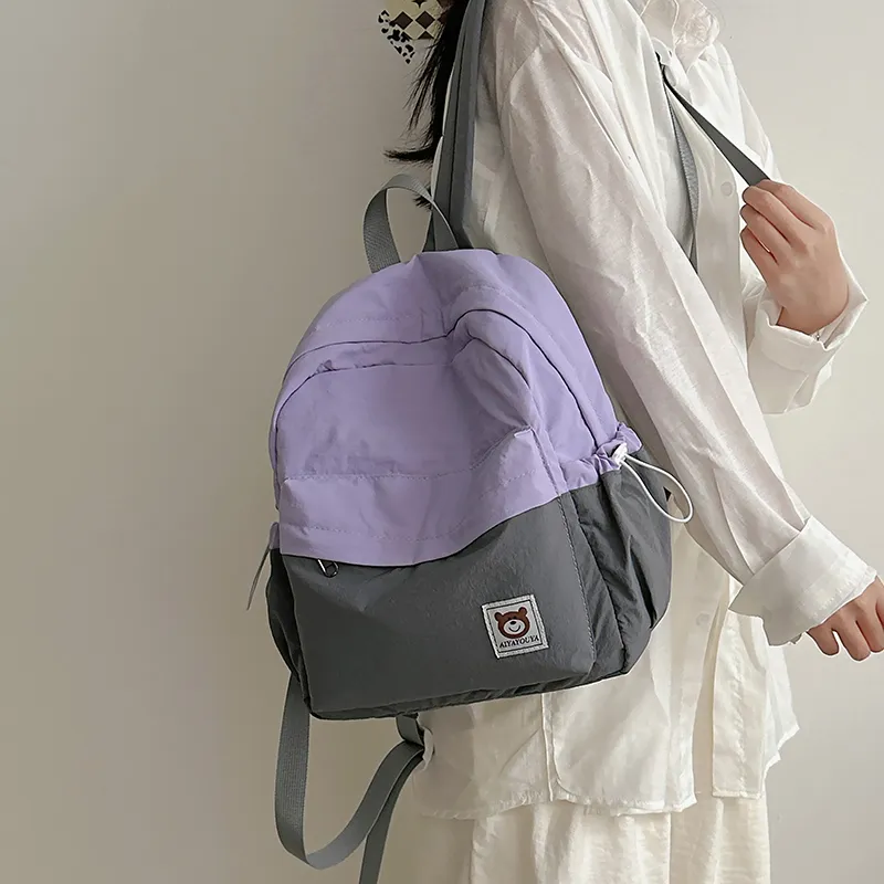 PAIBLOKS Nylon Backpack Women's Multicolor-21
