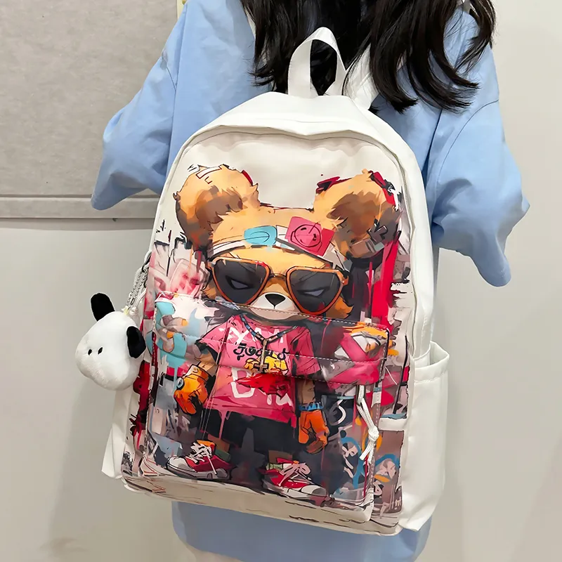 PAIBLOKS Nylon Backpack Regular Unisex Multicolor-8