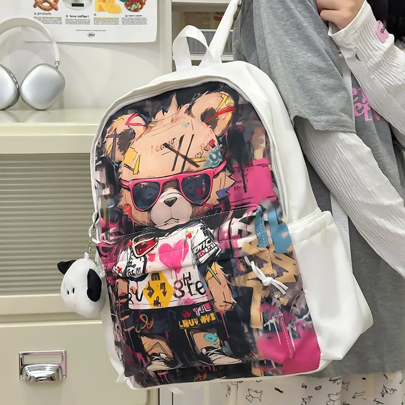 PAIBLOKS Nylon Backpack Regular Unisex Multicolor-5