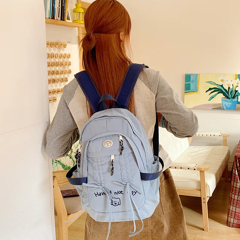 PAIBLOKS Nylon Fabric Backpack Women's Multicolor-10