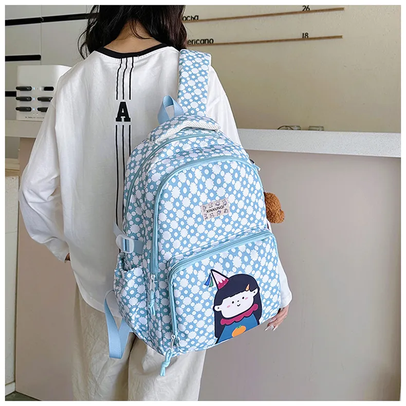 PAIBLOKS Nylon Backpack Regular Unisex Multicolor-14