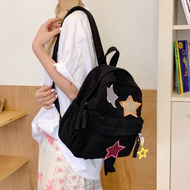 PAIBLOKS Fabric Backpack Large Size Women's Multicolor-15