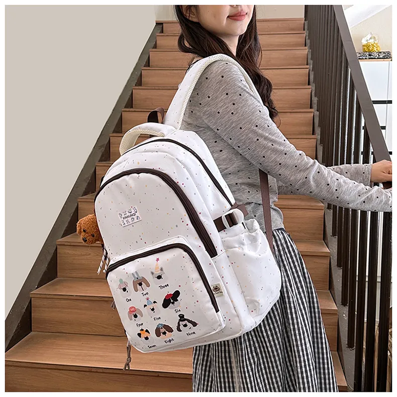 PAIBLOKS Nylon Backpack Regular Unisex Multicolor-3