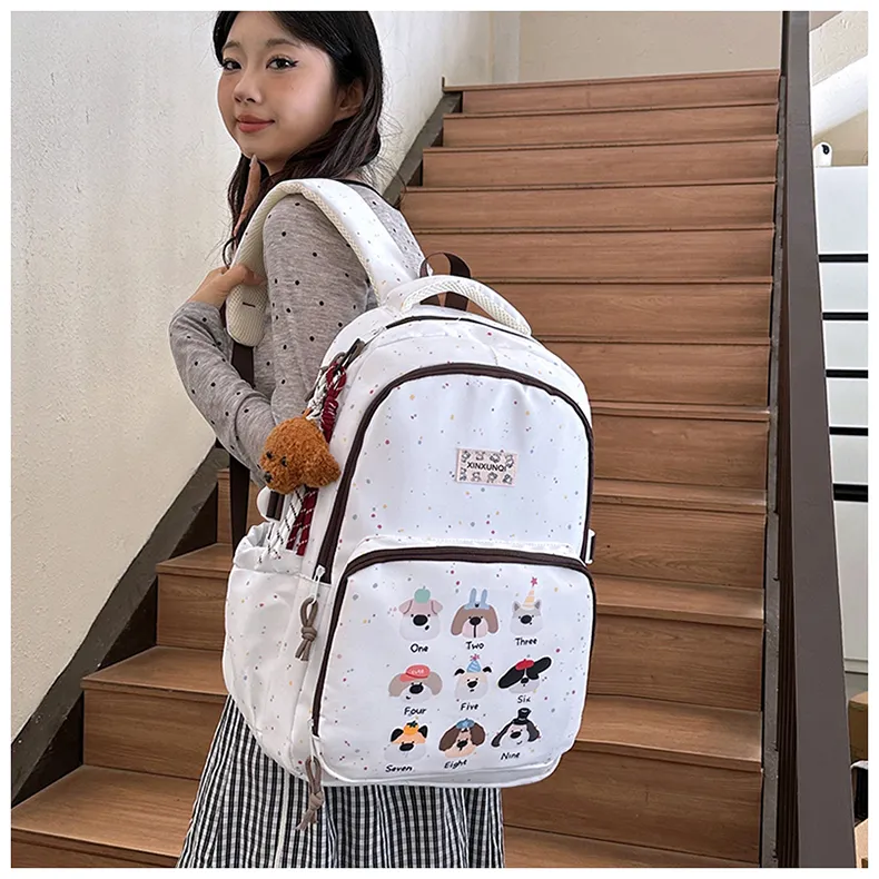 PAIBLOKS Nylon Backpack Regular Unisex Multicolor-1