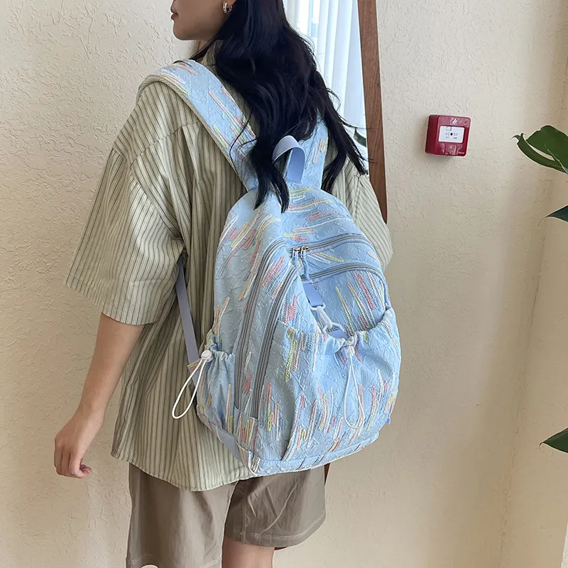 PAIBLOKS Canvas Backpack Women's Multicolor-11