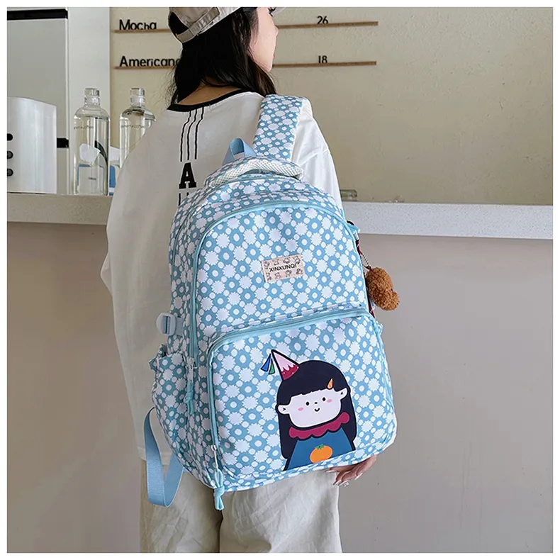 PAIBLOKS Nylon Backpack Regular Unisex Multicolor-15