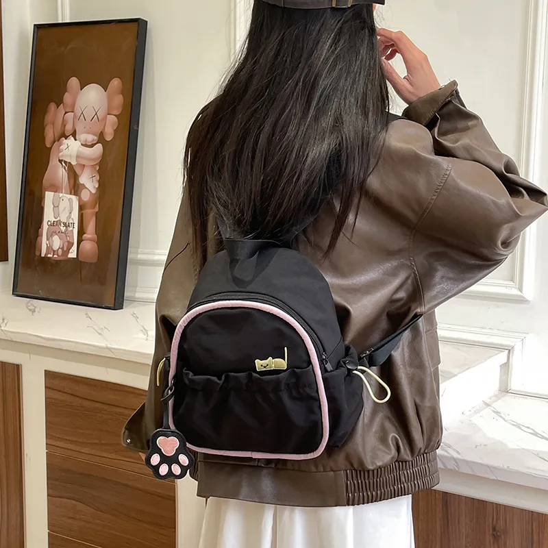 PAIBLOKS Nylon Backpack Mini Unisex Multicolor-2