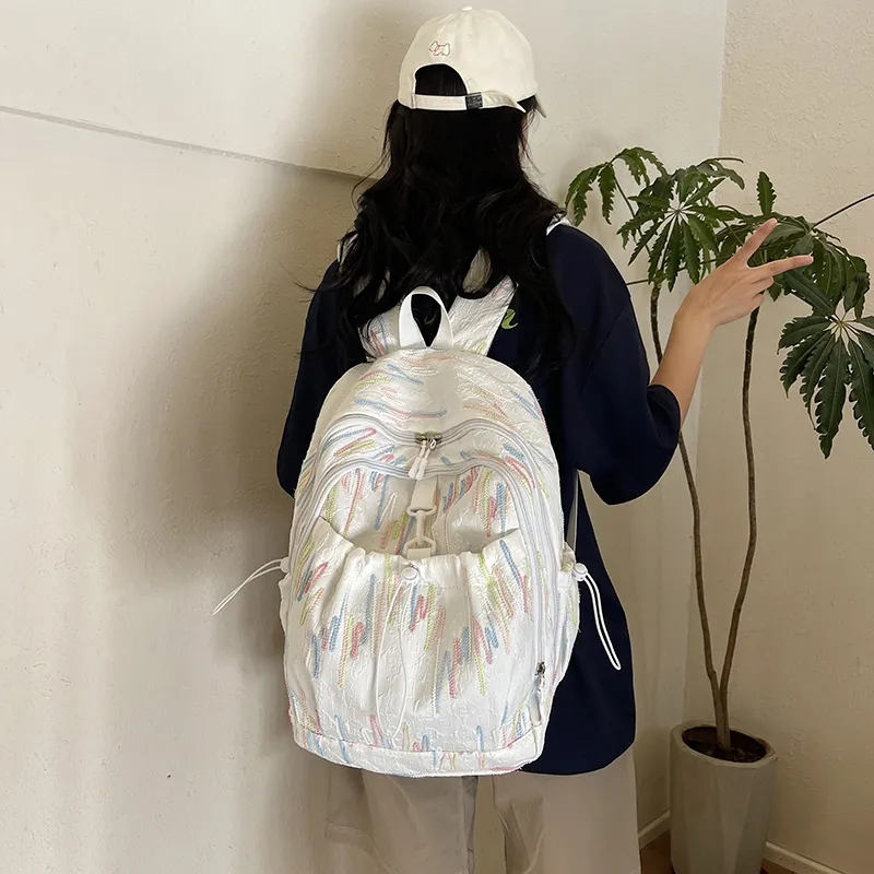 PAIBLOKS Canvas Backpack Women's Multicolor-1