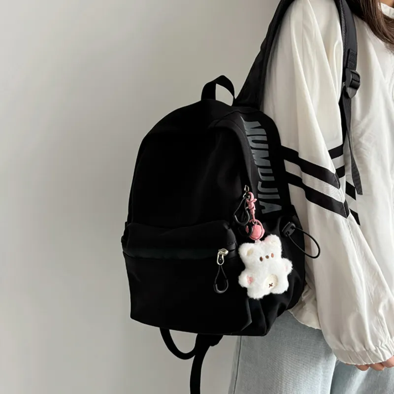 PAIBLOKS Nylon Fabric Backpack Small Size Unisex Multicolor-2