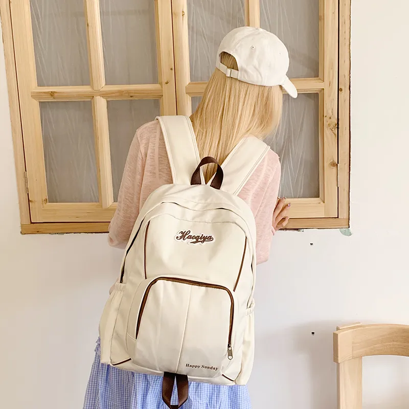 PAIBLOKS Nylon Fabric Backpack Regular Unisex Multicolor-24