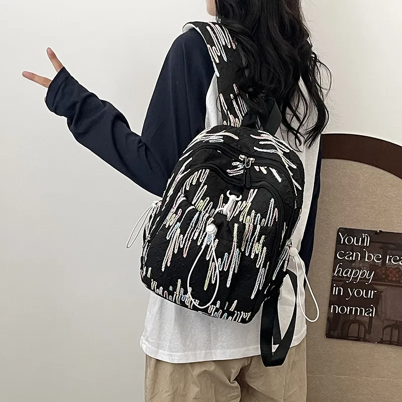PAIBLOKS Canvas Backpack Women's Multicolor-17