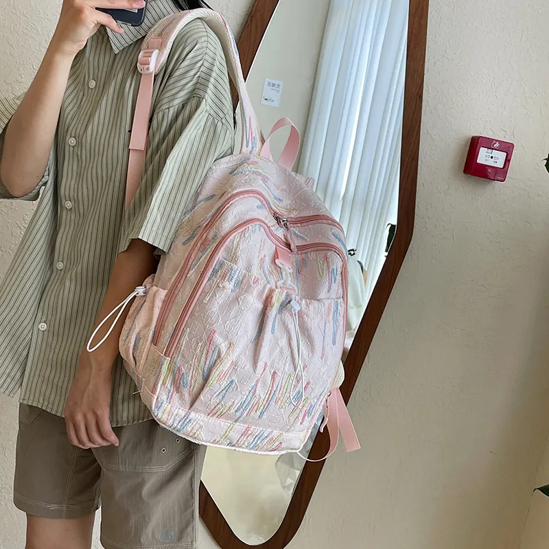 PAIBLOKS Canvas Backpack Women's Multicolor-8