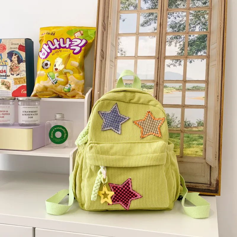 PAIBLOKS Fabric Backpack Large Size Women's Multicolor-9