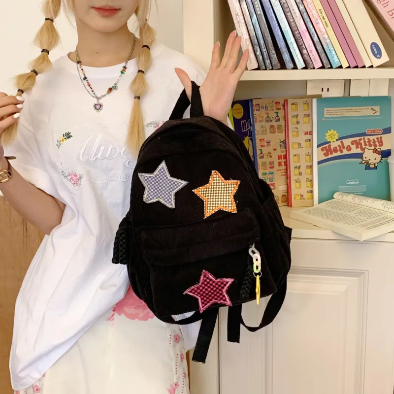 PAIBLOKS Fabric Backpack Large Size Women's Multicolor-13