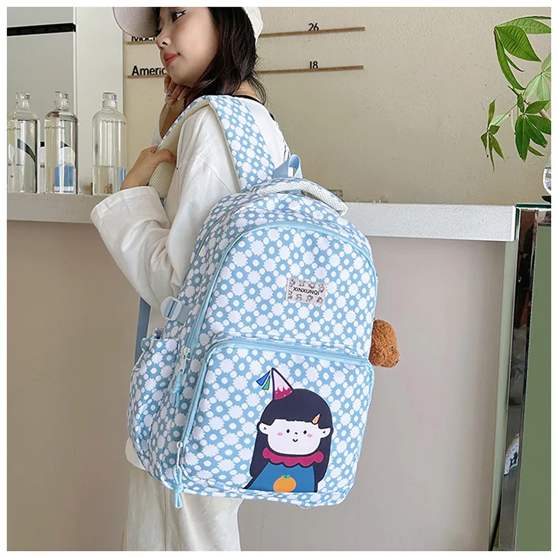 PAIBLOKS Nylon Backpack Regular Unisex Multicolor-17