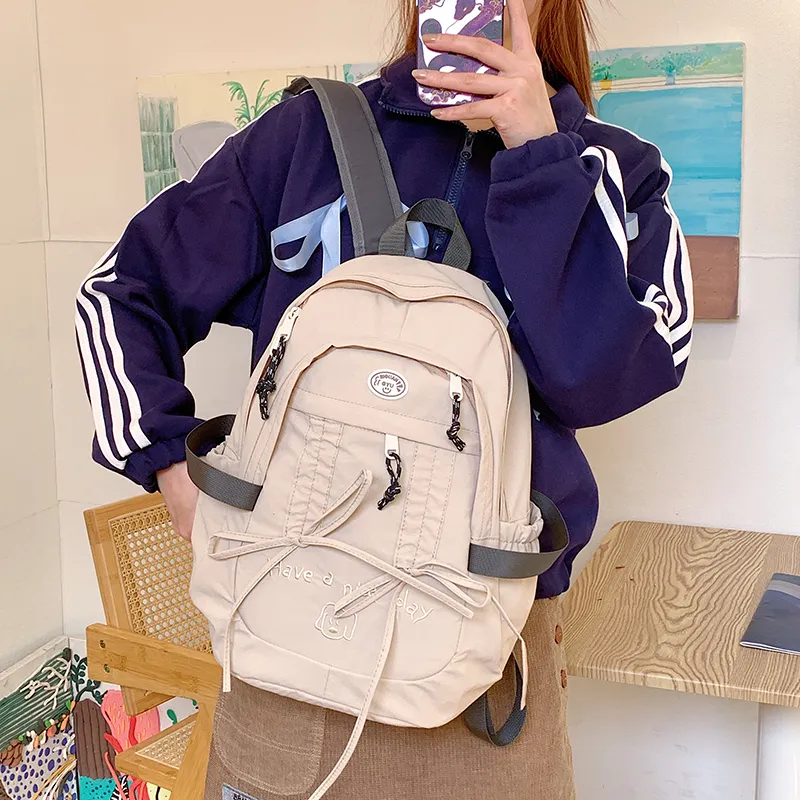 PAIBLOKS Nylon Fabric Backpack Women's Multicolor-13