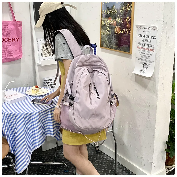 PAIBLOKS Nylon Backpack Regular Unisex Multicolor-9