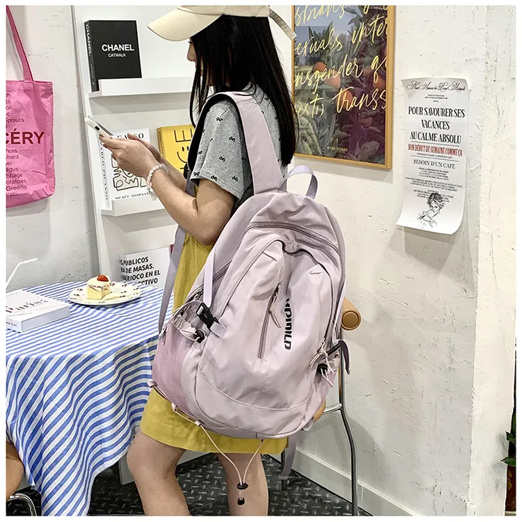 PAIBLOKS Nylon Backpack Regular Unisex Multicolor-10