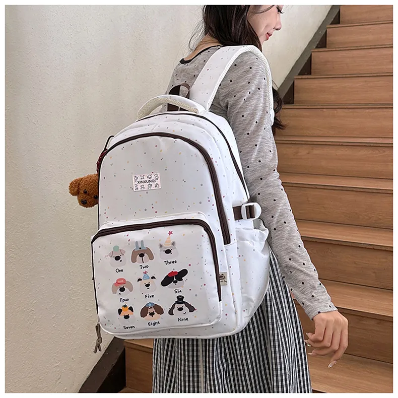 PAIBLOKS Nylon Backpack Regular Unisex Multicolor-4