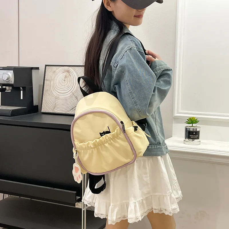 PAIBLOKS Nylon Backpack Mini Unisex Multicolor-11