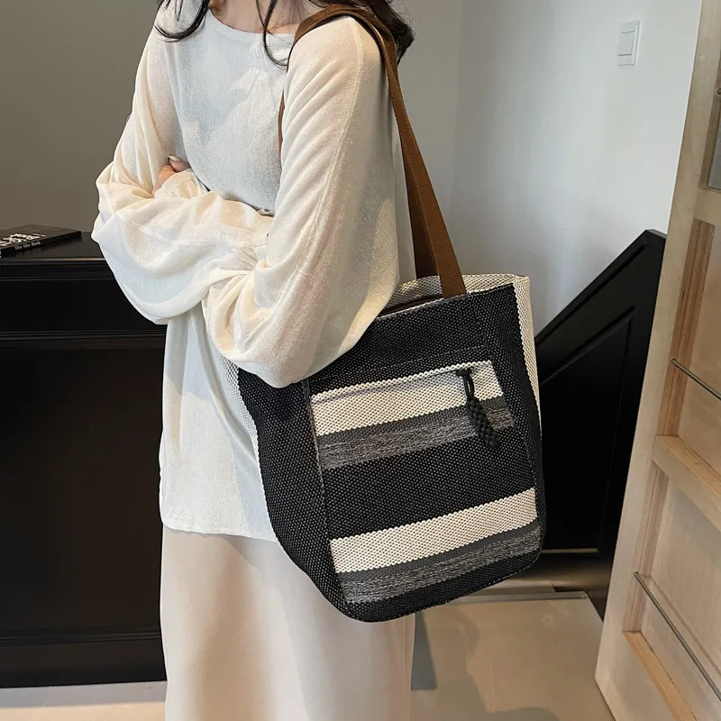 PAIBLOKS Canvas Bag Tote Crossbody Bag Shoulder Bag Regular Unisex Multicolor-2
